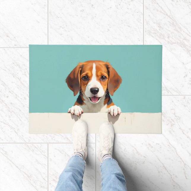 Felpudo Beagle Dog Doormat Art (Interior)