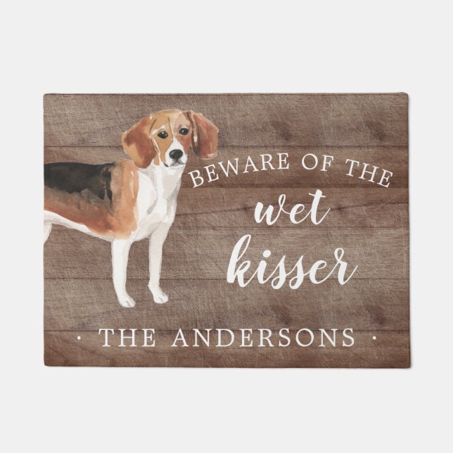Felpudo Beagle Dog Personalizada Door Mat (Anverso)