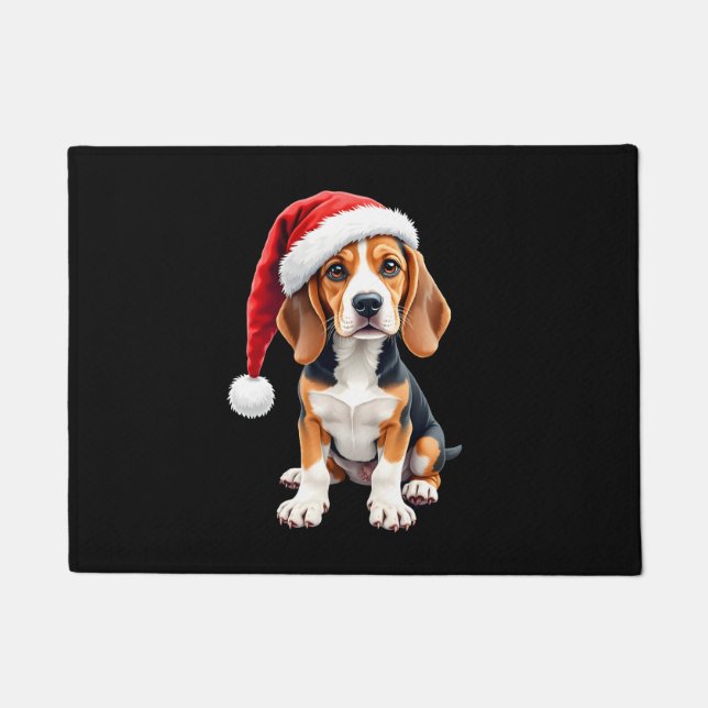 Felpudo Beagle Navidades Perro camiseta de manga larga (Anverso)