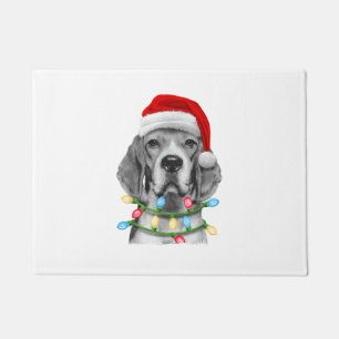 Felpudo Beagle Santa Christmas Tree Enfoca la Navidad Boys