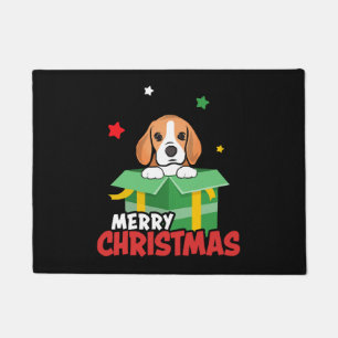 Felpudo Beagle Santa Dog Amantes de Feliz Navidad