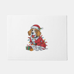 Felpudo Beagle Xmas iluminando a Navidades de perro de San