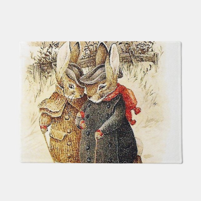 Felpudo Beatrix Potter - Caminata de Invierno Peter Rabbit (Anverso)
