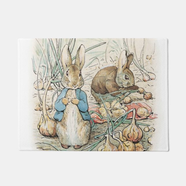 Felpudo Beatrix Potter Peter Rabbit Y Benjamin Bunny (Anverso)