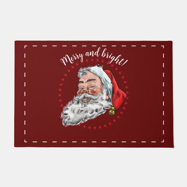 Felpudo Beautiful Christmas personalised Santa decorated  (Anverso)
