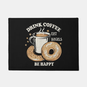 Felpudo Bebe Café Come Bagels Sé Feliz