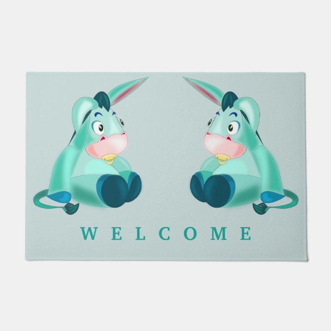 Felpudo Bebé Donkey Doormat - Bienvenida (Anverso)