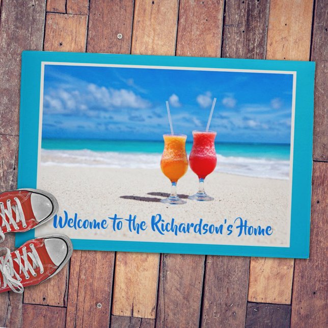 Felpudo Bebidas Beach Sand Ocean View Welcome Doormat (Subido por el creador)