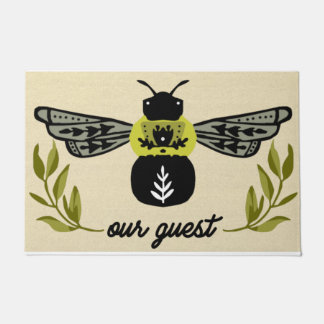 Felpudo Bee Our Guest Doormat| Regalo de amante de Bee