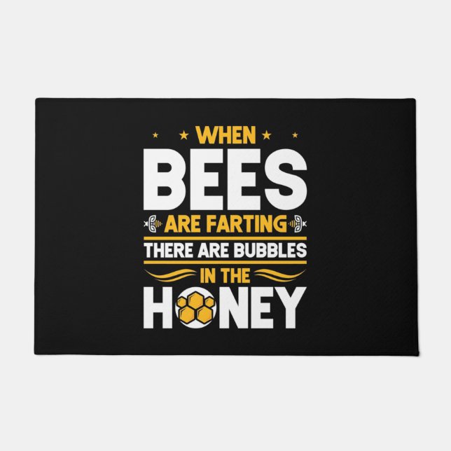 Felpudo Beekeeper Gift | When Bees Are Farting (Anverso)