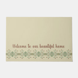 Felpudo Beige Con Área De Tipografía