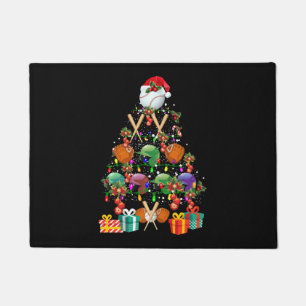 Felpudo Béisbol de navidad Santa Hat Sport Lover Regalo