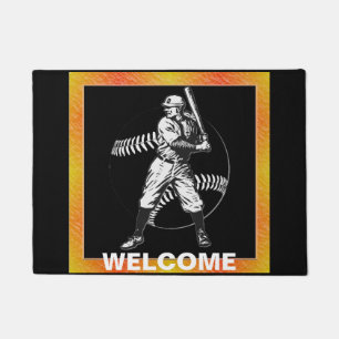 Felpudo Béisbol: Doormat vintage