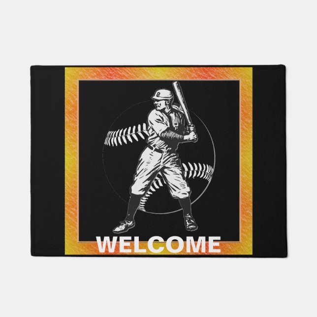 Felpudo Béisbol: Doormat vintage (Anverso)