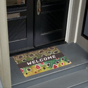 Felpudo Bella bienvenida para la pesca de trucha marrón