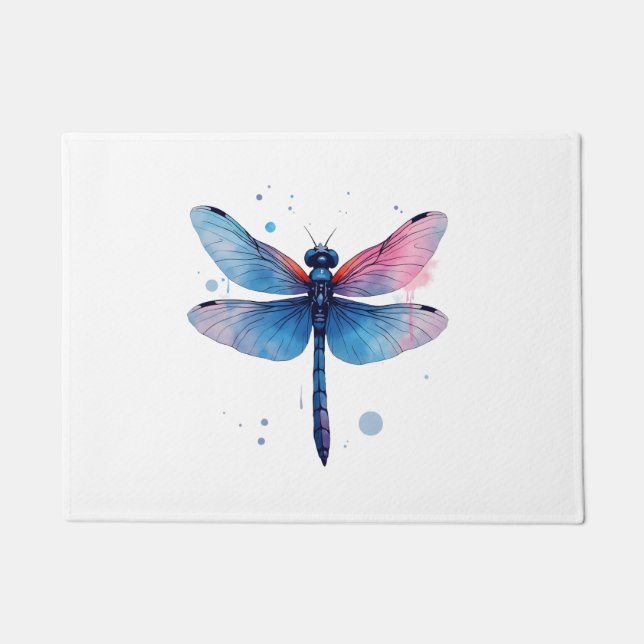 Felpudo Bella Naturaleza Colorido Patrón gráfico Dragonfl (Anverso)