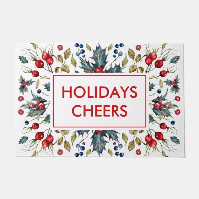 Felpudo Bellas de Navidades rojos (Anverso)