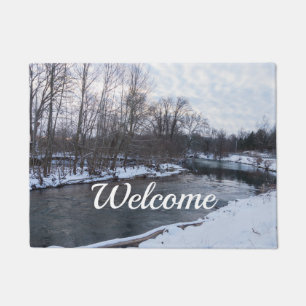 Felpudo Belleza de nieve Río James Doormat de bienvenida