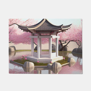Felpudo Belleza natural Sakura cerezo Blossom Vista Jardín
