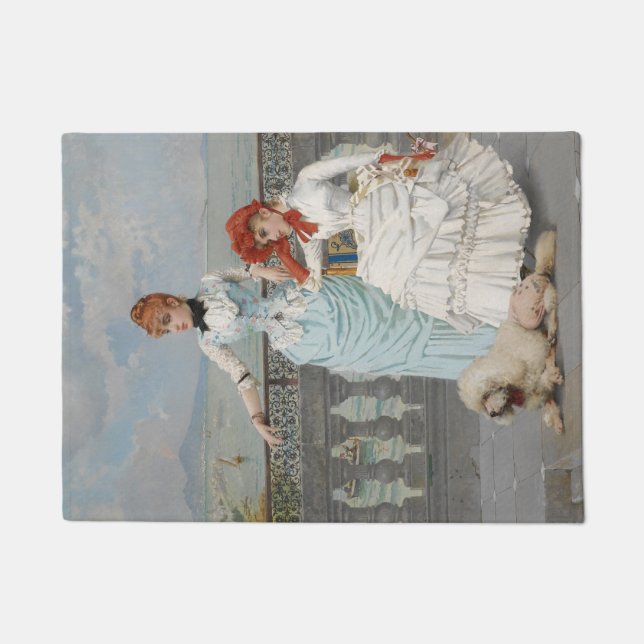 Felpudo Bellezas napolitanas (jóvenes italianas elegantes) (Anverso)