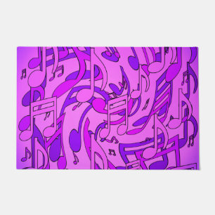 Felpudo Bello Diseño Musical Ultra Violeta