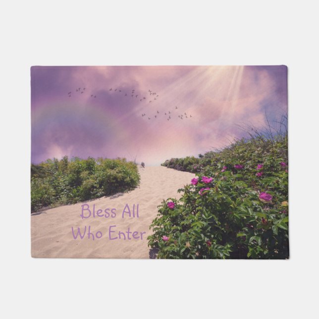 Felpudo Bendición de la bienvenida a la playa (Anverso)