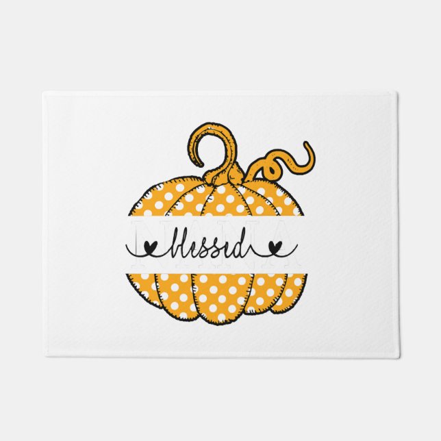 Felpudo Bendita Nana Pumpkin Art Thanksending Halloween (Anverso)