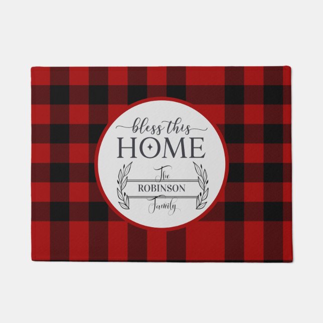 Felpudo Bendito este Doormat casero (Anverso)