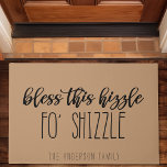 Felpudo Bendito Este Hizzle De Shizzle Funny Family Tan<br><div class="desc">Bendito Este Hizzle De La Graciosa Familia Shizzle Tan Doormat.</div>