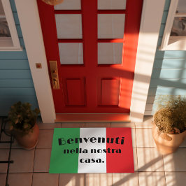 Felpudo Benvenuti Nella Nostra Casa Bandera de Italia