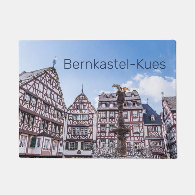 Felpudo Bernkastel-Kues Histórico Facades Alemania Souveni (Anverso)