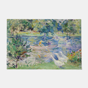 Felpudo Berthe Morisot - Chica en un bote con Geese