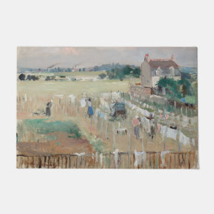 Felpudo Berthe Morisot - Colgando la lavandería para secar