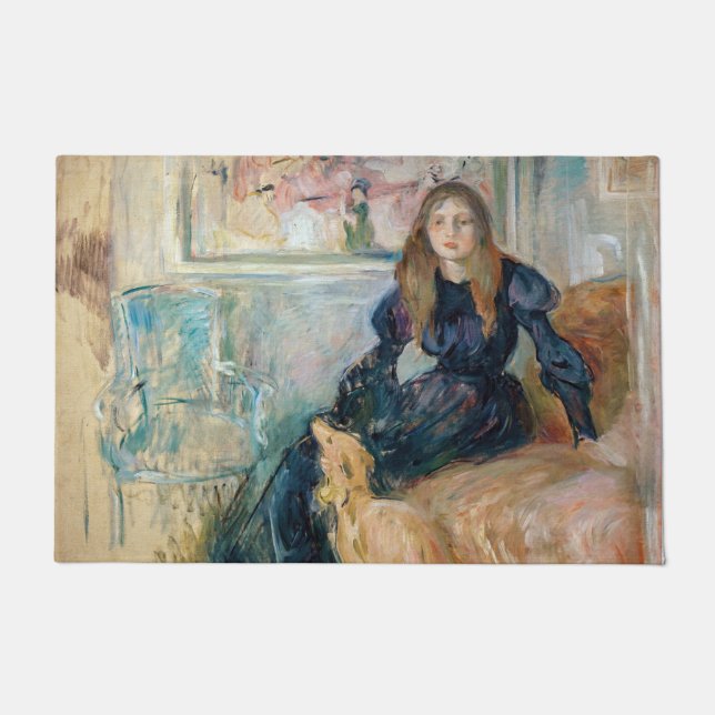Felpudo Berthe Morisot - Julie y su Greyhound Laerte (Anverso)