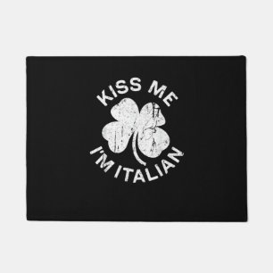Felpudo Bésame soy la camiseta italiana Saint Patrick Day 