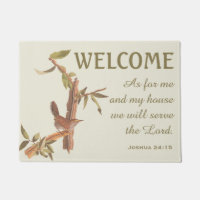 Bewicks Wren Ave y Biblia Verse Doormat