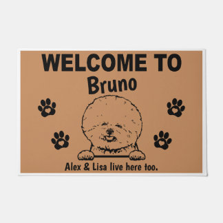 Felpudo Bichon Frise Personalized Door Mat Doormat