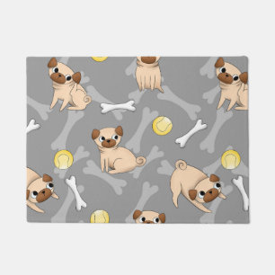 Felpudo Bichos Adorables en fondo gris