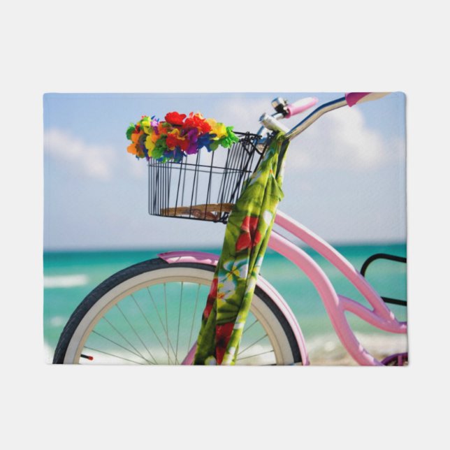 Felpudo Bicicleta en la playa el | Miami, la Florida (Anverso)