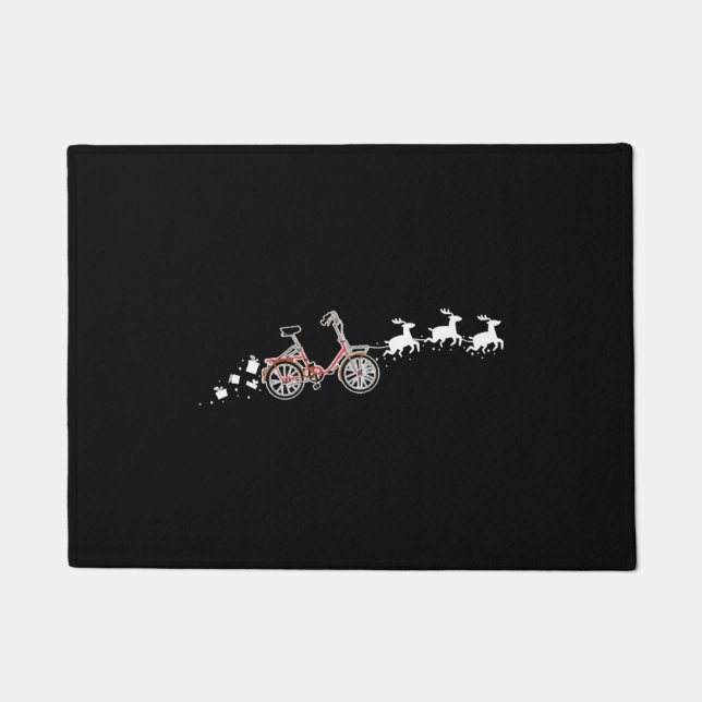 Felpudo Bicicleta Santa Navidades Sleigh - Funny Bicicleta (Anverso)