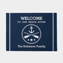Bienvenida a Beach House Nautical Anchor Oars