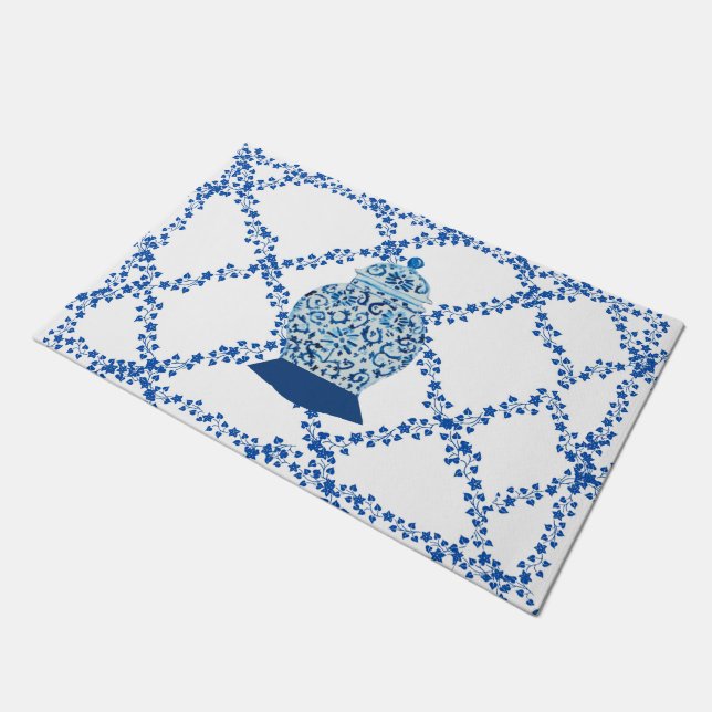 Felpudo Bienvenida a Blue Ivy Ginger Jar Jars (Angular)