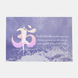 Felpudo Bienvenida a citas del árbol de meditación del yog