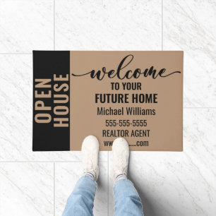 Felpudo Bienvenida a clientes de Open House Personalizado