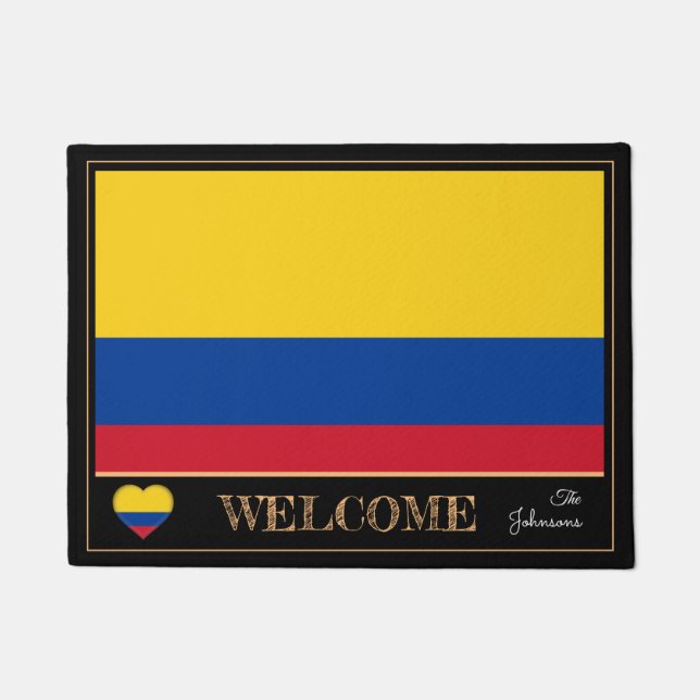 Felpudo Bienvenida a Colombia y Bandera Colombiana/Deporte (Anverso)