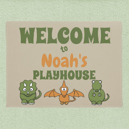 Felpudo Bienvenida a Dinosaur Playhouse