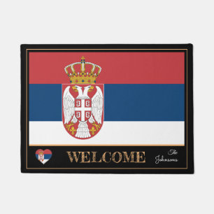 Felpudo Bienvenida a esteras/deportes de la casa de bander