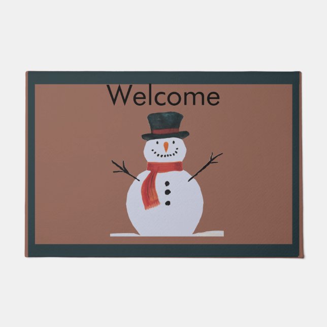 Felpudo Bienvenida a Holiday Snowman (Anverso)