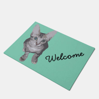 Felpudo Bienvenida a Kitty, Cute Big Eyes