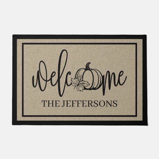 Felpudo Bienvenida a la Calabaza Rusa (Anverso)